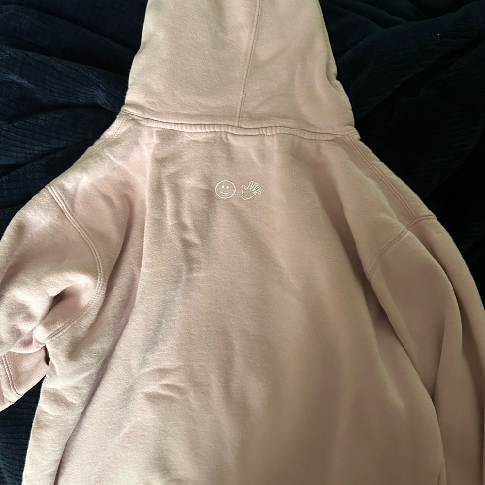 light pink glossier hoodie